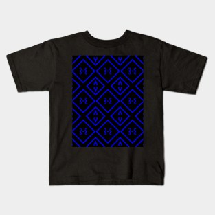 Electric Blue Pattern Kids T-Shirt